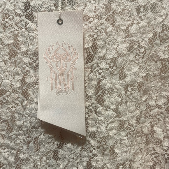NWT HAH | Tops | Hah Hot As Hell Light Baby Pink Lace Bell Sleeves ... - Picture 3 of 4